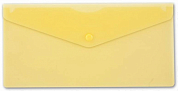 Папка-конверт на кнопке 25x13 БЮРОКРАТ -PK805Ayel, 0.18 мм, желтая