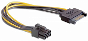 Переходник питания, SATA - 6 pin (f), CABLEXPERT CC-PSU-SATA, 20 см