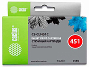 Струйный картридж CACTUS CS-CLI451C, голубой