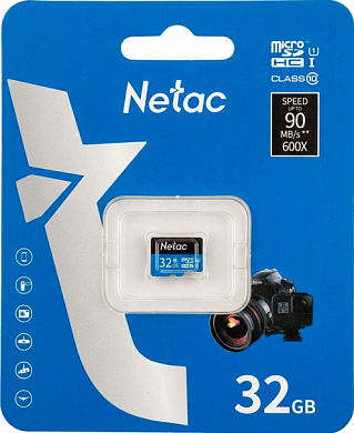 Карта памяти microSDHC NETAC P500 Standard 32 Гб, Class10 UHS-I U1 (NT02P500STN-032G-S)