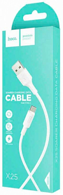 Кабель USB Type-C - USB Am, HOCO X25, 1 м, белый