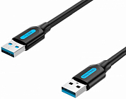 Кабель USB 3.0, USB Am - USB Am, VENTION, 1 м, черный