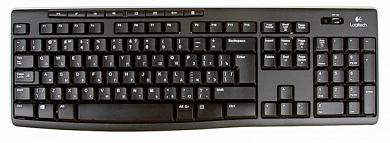 Беспроводная клавиатура LOGITECH Wireless K270, USB, черная