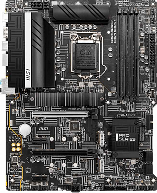 Материнская плата MSI Z590-A PRO Intel Z590, FCLGA1200, DDR4, RAID, HDMI, DisplayPort, 6*USB3.2, 8*USB2.0, PS/2, GLAN, ATX