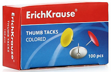 Кнопки канцелярские ERICH KRAUSE 24876 (100 шт)