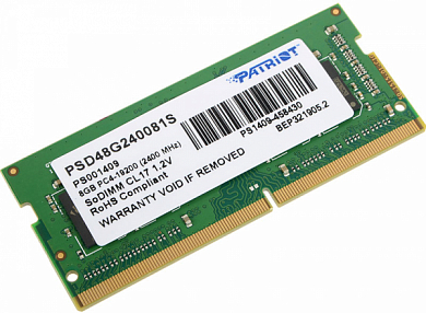 Модуль памяти SO-DDR4 8Gb PC19200 2400MHz PATRIOT (PSD48G240081S), OEM