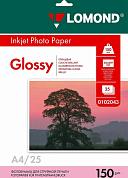 Фотобумага LOMOND глянцевая A4, 150 г/м2, 25 л.