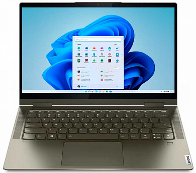 Ноутбук LENOVO Yoga 7 14ITL5 Core i5 1135G7/ 8Гб/ 512Гб/ 14"/ Intel Iris Xe/ Win 11, темно-зеленый (82BH00EMRU)