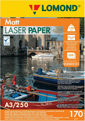 Бумага A3 LOMOND Color Laser Paper матовая, 170 г/м2, 250 л.