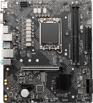Материнская плата MSI Pro H610M-G DDR4 Intel H610, FCLGA1700, DDR4, VGA, HDMI, DisplayPort, 6*USB2.0, 4*USB3.2, GLAN, mATX