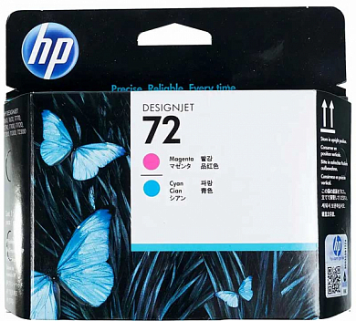 Печатающая головка HP 72 C9383A, пурпурная/голубая