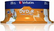 Диск DVD-R VERBATIM 4.7Gb (43538), Cake Box, 25 шт