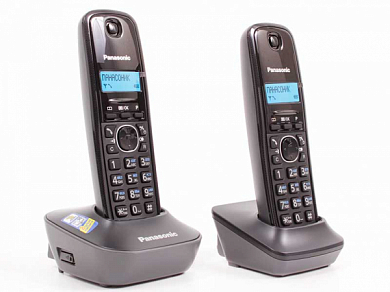 Беспроводной телефон PANASONIC KX-TG1612RUH, серый