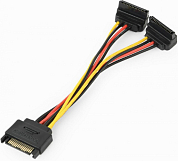 Разветвитель питания, SATA - SATA *2, CABLEXPERT CC-SATAM2F-02, угловой разъем, 15 см