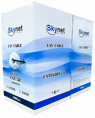 Кабель UTP4 cat 5e, внутренний, одножильный, Cu, SKYNET Lite, серый, 305 м