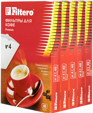 Бумажные фильтры FILTERO Premium 1 x 4, 40 шт