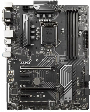 Материнская плата MSI Z370 PC PRO Intel Z370, FCLGA1151, DDR4, RAID, VGA, DVI, HDMI, 6*USB2.0, 10*USB3.1, PS/2, GLAN, ATX