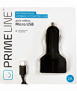 Автомобильное зарядное устройство DEPPA PrimeLine, USB A x 2, черное