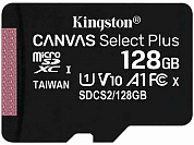 Карта памяти microSDXC KINGSTON Canvas Select Plus 128Gb, Class10 UHS-I U1 A1 (SDCS2/128GBSP)