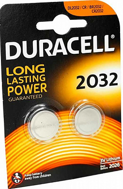 Батарейка CR2032 DURACELL, 3V (2 шт)