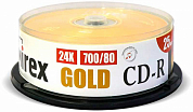 Диск CD-R MIREX 700Mb (UL120054A8M), Cake Box, 25 шт