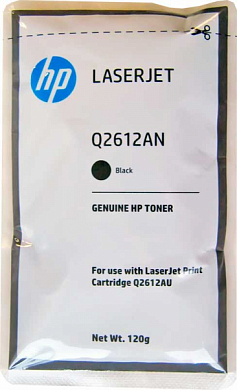 Тонер для HP Q2612, Canon 703/FX10 HP Geniune toner Q2612AN, черный (120 г)