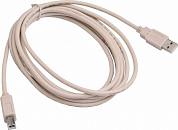 Кабель USB 2.0, USB Am - USB Bm, BURO, 1.8 м, серый