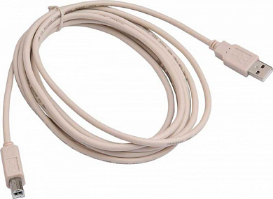 Кабель USB 2.0, USB Am - USB Bm, BURO, 1.8 м, серый