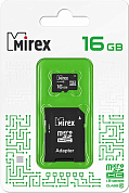 Карта памяти microSDHC MIREX 16Gb, Class10 (13613-AD10SD16)