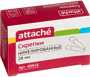 Скрепки канцелярские 28 мм ATTACHE 48916 (100 шт)