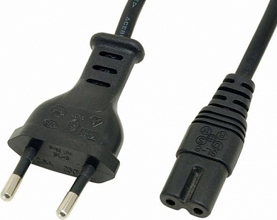 Кабель питания Вилка C - Штекер C7 (2-pin), NME, 0.7 м, черный