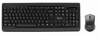 Беспроводная клавиатура + мышь GEMBIRD KBS-8001, USB, черная