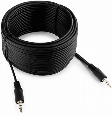 Кабель соединительный jack 3.5 мм (3 pin) - jack 3.5 мм (3 pin), CABLEXPERT CCA-404, 10 м, черный