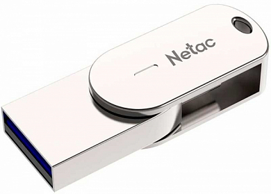 Флешка USB NETAC U785C 64Gb, USB 3.2, серебристый