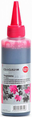 Чернила CACTUS CS-I-CLI521M для Canon, водные, 100мл, пурпурный