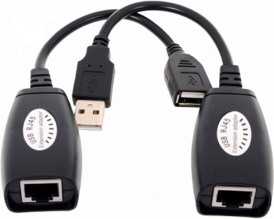Удлинитель USB по UTP VCOM CU824, комплект (приемник + передатчик)