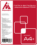 Папка-вкладыш A4+ 40 мкм БЮРОКРАТ 013Bten40, тисненая, прозрачная (100 шт)