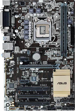 Материнская плата ASUS H110-PLUS Intel H110, FCLGA1151, DDR4, VGA, DVI, 2*USB2.0, 2*USB3.0, 2*PS/2, GLAN, LPT, ATX