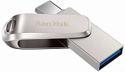 Флешка USB SANDISK Ultra Dual Drive Luxe 256Gb, USB 3.1/USB OTG, серебристый