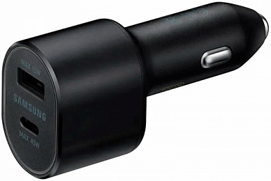 Автомобильное зарядное устройство SAMSUNG EP-L5300XBEGWW, USB C, USB A, черное