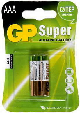 Батарейка AAA GP Super, 1.5V (2 шт)