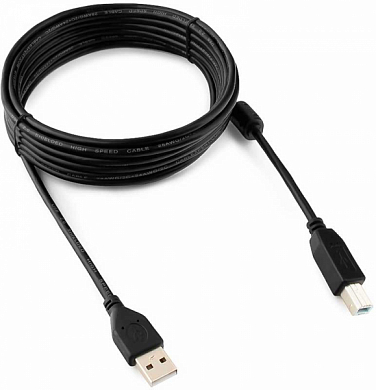 Кабель USB 2.0, USB Am - USB Bm, CABLEXPERT Pro CCF-USB2-AMBM-15, 4.5 м, черный