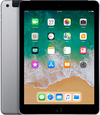 Планшет APPLE iPad 2018 Wi‑Fi + Cellular 9.7" 32Gb, серый космос (MR6N2RU/A)