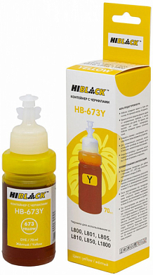 Чернила HI-BLACK HB-673Y для Epson, водные, 70 мл, желтый