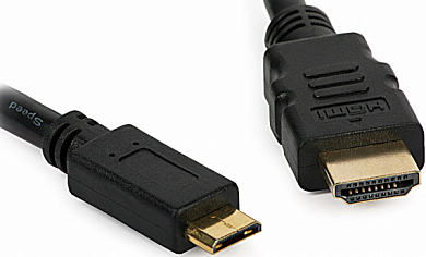 Кабель HDMI v1.4, Mini HDMI (m) - HDMI (m), BEHPEX, 2 м, черный