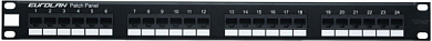 Патч-панель 19" 24 порта RJ-45 UTP EUROLAN 27B-U5-24BL, черная