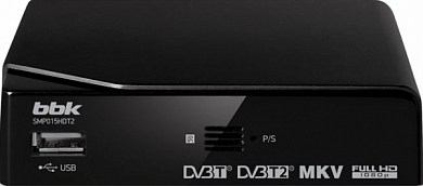 ТВ ресивер DVB-T2 BBK SMP015HDT2, черный