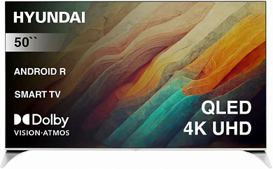 Телевизор HYUNDAI H-LED50QBU7500, 50", Ultra HD 4K, QLED, Smart TV, черный