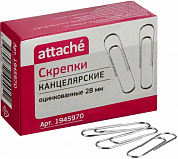 Скрепки канцелярские 28 мм ATTACHE 1945970 (100 шт)