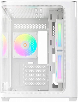 Корпус ATX OCYPUS Iota C70 Curve ARGB (Iota-C70-WHD400CD-GL), без БП, белый